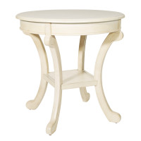 OSP Home Furnishings BP-VMTAT-YCM2 Vermont Accent Table in Antique Beige Finish